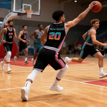 Set basketbalovej uniformy pre dospelých, unisex, rýchloschnúci a priedušný polyester (90% polyester), podšívka polyester, leto