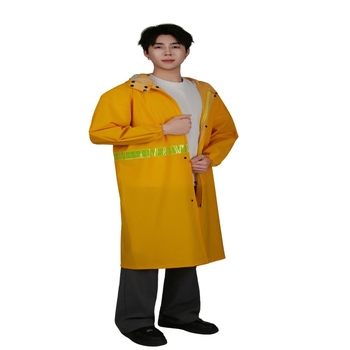 Combinezon impermeabil pentru motocicletă din material tricot gros, 0,35 mm grosime, strat PVC impermeabil, lungime extinsă