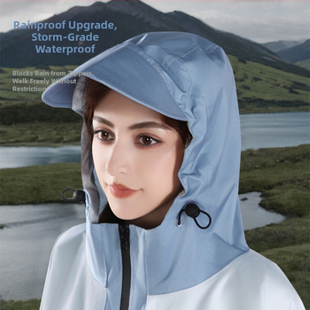 Poncho de drumeție cu rucsac pentru adulți – poliester taftă, adeziv PU impermeabil, aproximativ 380 g