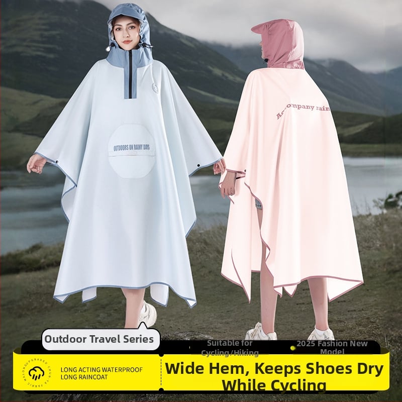 Poncho de drumeție cu rucsac pentru adulți – poliester taftă, adeziv PU impermeabil, aproximativ 380 g