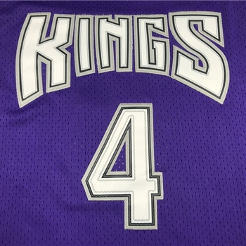 Kings kosárlabda mez broderiával – Nr. 4 Power Forward Weber, pamutkeverék anyag, 90% poliészter, felnőtt férfiaknak, kosárlabdázáshoz