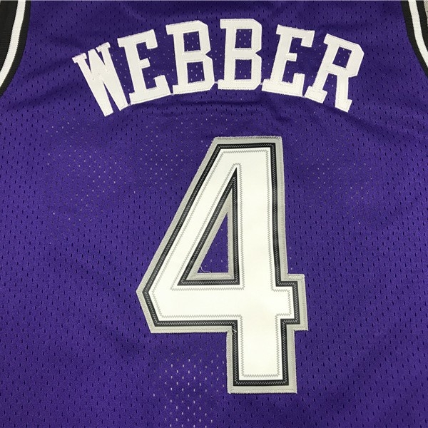 Kings kosárlabda mez broderiával – Nr. 4 Power Forward Weber, pamutkeverék anyag, 90% poliészter, felnőtt férfiaknak, kosárlabdázáshoz