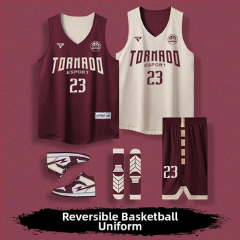 Dvostrano košarkaško dres komplet, po mjeri, unisex za odrasle, 100% poliester, za sve sezone