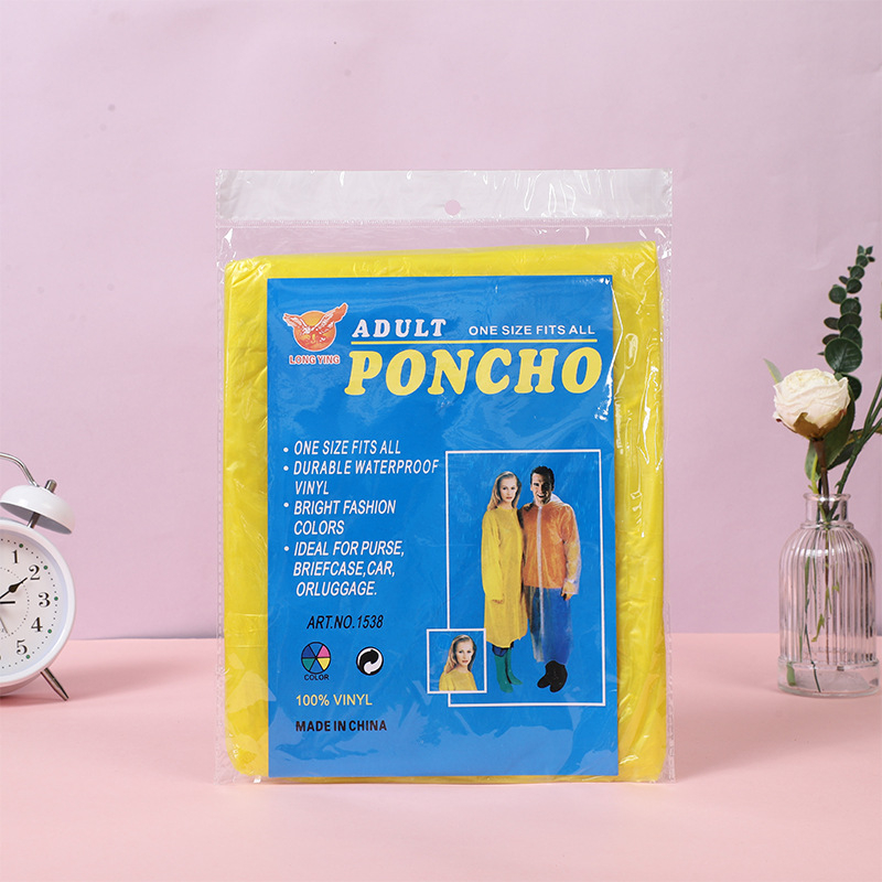 Kišni pončo za planinarenje, PVC tkanina, debljina oko 3,5 mm, za odrasle