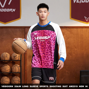 Digitális kosárlabda mez hosszú ujjú, gyorsan szárad, légáteresztő, nedvszívó, 100% poliészter