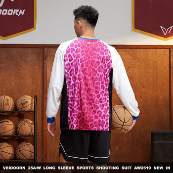 Digitális kosárlabda mez hosszú ujjú, gyorsan szárad, légáteresztő, nedvszívó, 100% poliészter