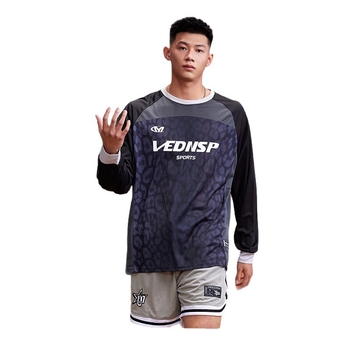 Digitális kosárlabda mez hosszú ujjú, gyorsan szárad, légáteresztő, nedvszívó, 100% poliészter