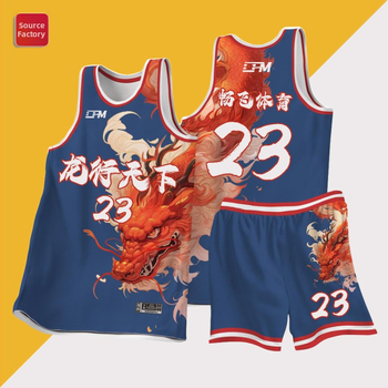 Digitálne tlačený kompletný dres na basketbal pre dospelých, unisex, polyesterový džakard materiál, 100% polyester, kód produktu CF001