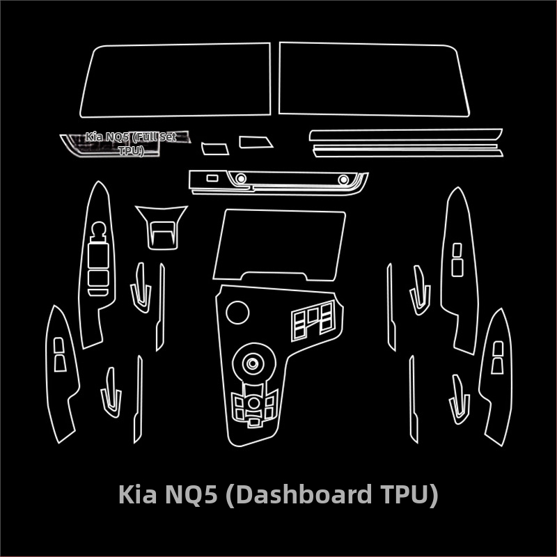 Ochranná vnútorná fólia pre navigačný displej a stredový panel - PET, odolnosť voči vysokým a nízkym teplotám, poloha: centrálne riadenie, univerzálne použitie