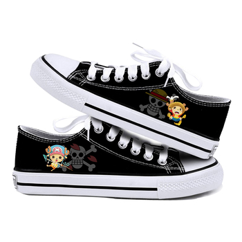 Muške platnene tenisice s animacijskim printom, niski profil, vezanje na šnure, vulkanizirana potplat, casual obuća