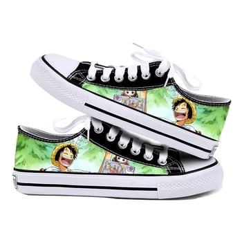 Muške platnene tenisice s animacijskim printom, niski profil, vezanje na šnure, vulkanizirana potplat, casual obuća