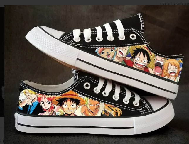 Muške platnene tenisice s animacijskim printom, niski profil, vezanje na šnure, vulkanizirana potplat, casual obuća