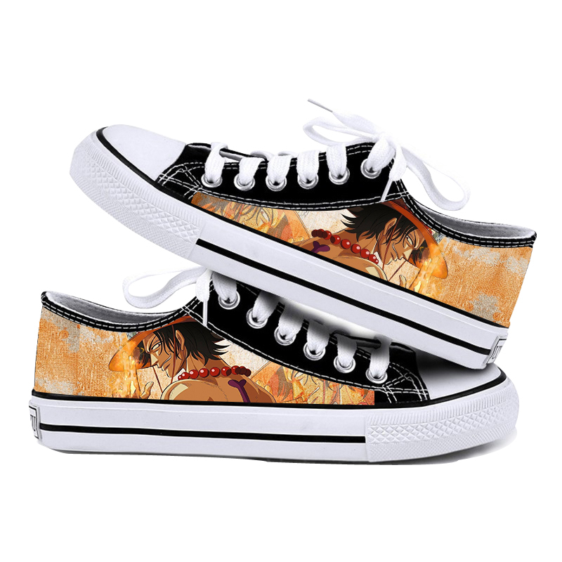 Muške platnene tenisice s animacijskim printom, niski profil, vezanje na šnure, vulkanizirana potplat, casual obuća