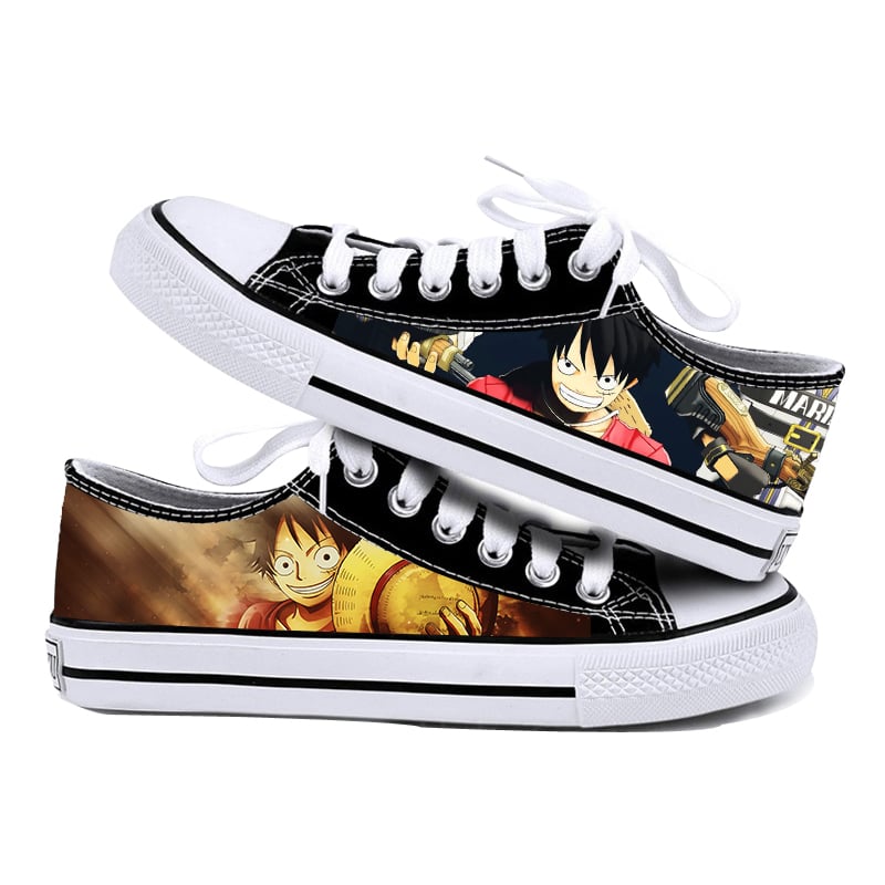 Muške platnene tenisice s animacijskim printom, niski profil, vezanje na šnure, vulkanizirana potplat, casual obuća