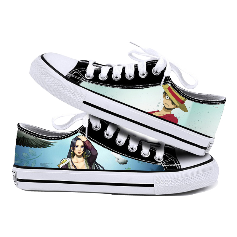 Muške platnene tenisice s animacijskim printom, niski profil, vezanje na šnure, vulkanizirana potplat, casual obuća