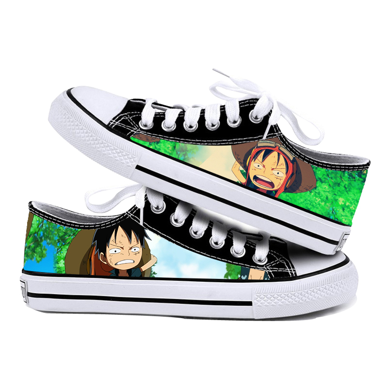 Muške platnene tenisice s animacijskim printom, niski profil, vezanje na šnure, vulkanizirana potplat, casual obuća