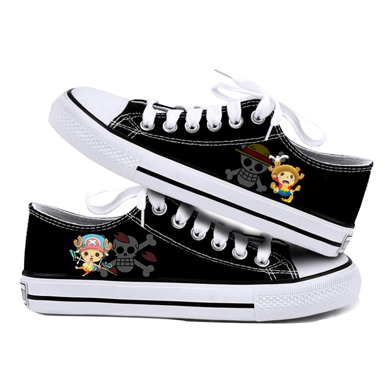 Muške platnene tenisice s animacijskim printom, niski profil, vezanje na šnure, vulkanizirana potplat, casual obuća