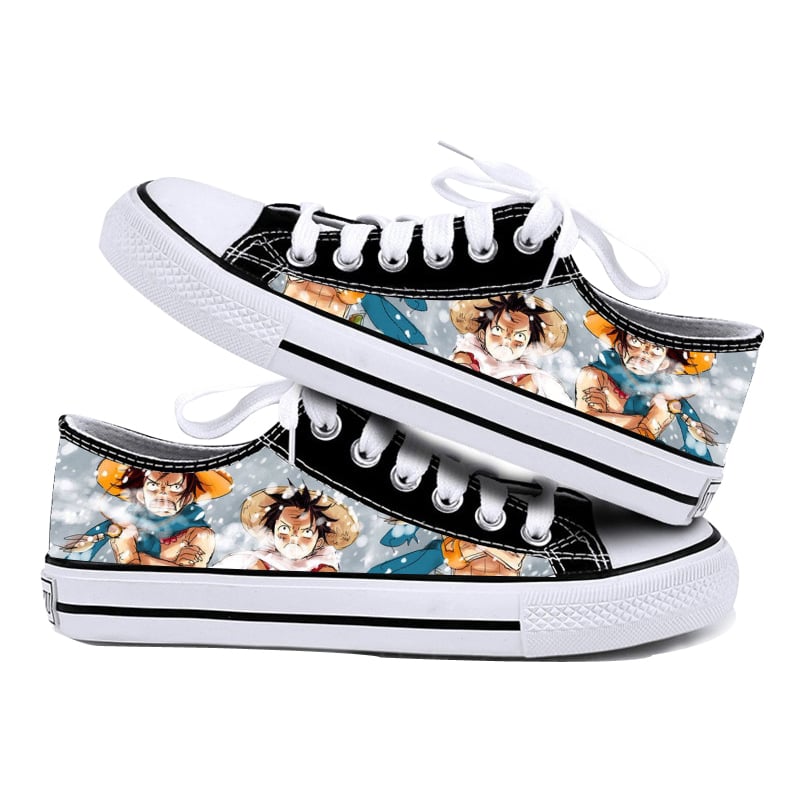 Muške platnene tenisice s animacijskim printom, niski profil, vezanje na šnure, vulkanizirana potplat, casual obuća