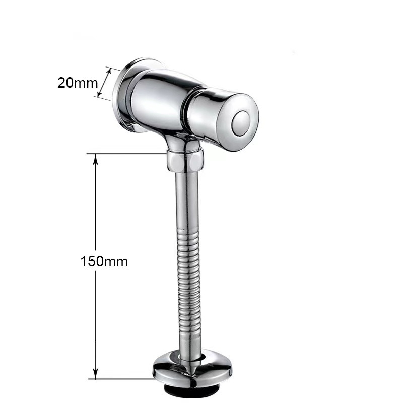 Ventil za ispiranje urinarnika, model xb001, bakar-cink legura, izlaz 16 mm, tlak vode 6, vrijeme ispiranja 1–3 s