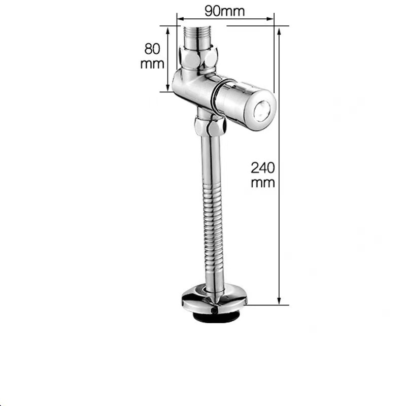 Ventil za ispiranje urinarnika, model xb001, bakar-cink legura, izlaz 16 mm, tlak vode 6, vrijeme ispiranja 1–3 s