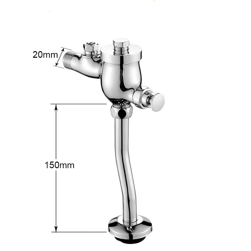 Ventil za ispiranje urinarnika, model xb001, bakar-cink legura, izlaz 16 mm, tlak vode 6, vrijeme ispiranja 1–3 s