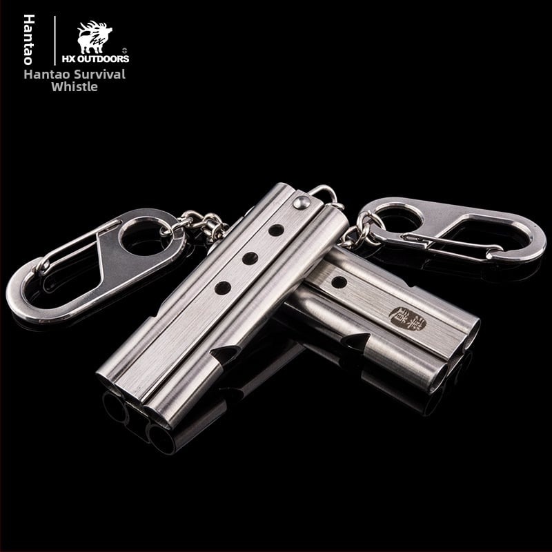 Fluier metalic de supraviețuire pentru exterior – semnal de urgență cu înaltă frecvență