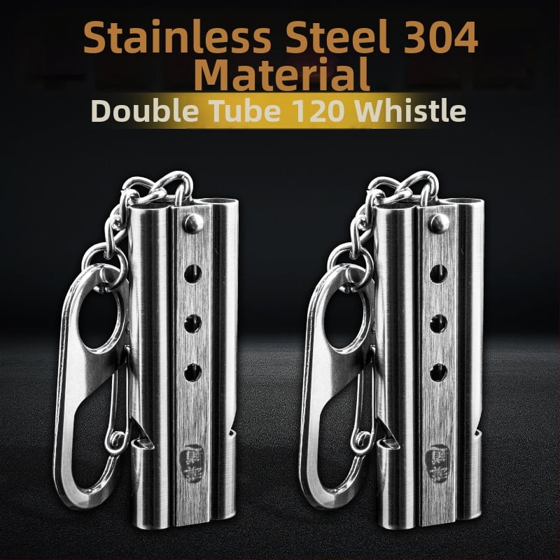 Fluier metalic de supraviețuire pentru exterior – semnal de urgență cu înaltă frecvență