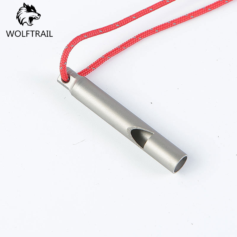 Kültéri túlélő síp tiszta titánból – fém síp magas hangerővel, túrázáshoz és kempingezéshez