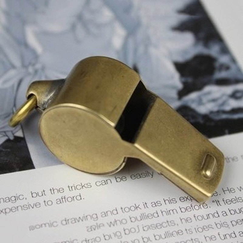 Réz síp 6-formájú kivitel, bíróknak és edzőknek, kültéri használatra, testreszabható logó, márka Aili