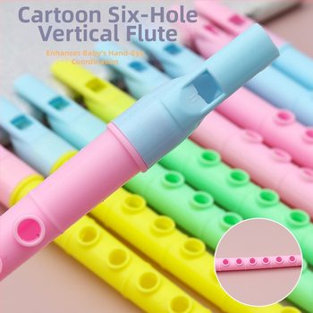 Plastová detská flauta – hračka, vzdelávací hudobný nástroj pre jasle; obchodný darček a propagačný darček; bez licencie duševného vlastníctva