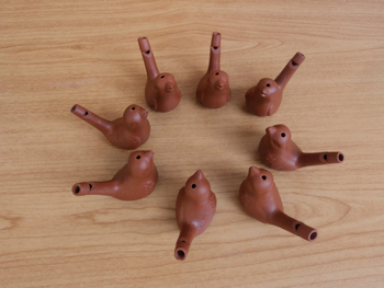 Keramička zviždaljka u obliku vodene ptice | Materijal: pijeskovita keramika | Marka: Creation Exhibition | Životinjska igračka | Moderan jednostavan stil | Dan djece