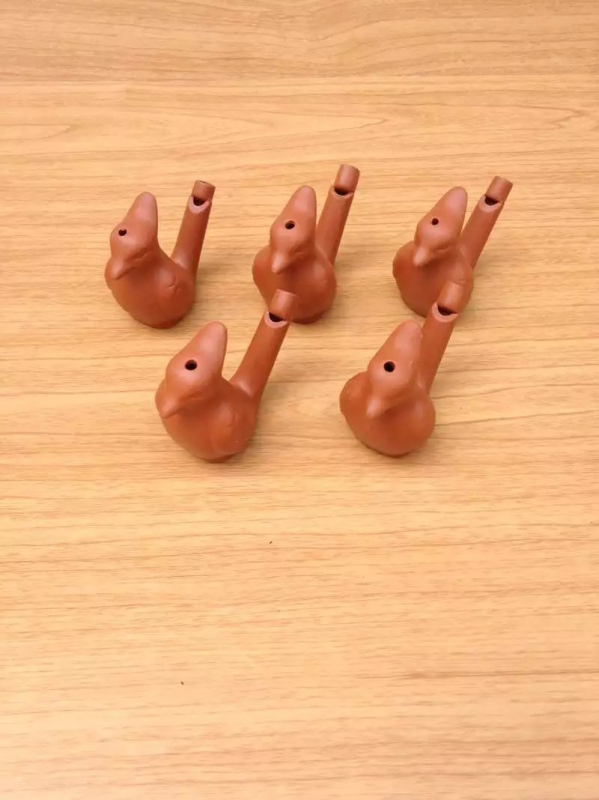 Keramička zviždaljka u obliku vodene ptice | Materijal: pijeskovita keramika | Marka: Creation Exhibition | Životinjska igračka | Moderan jednostavan stil | Dan djece