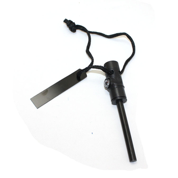 Unealtă de supraviețuire pentru exterior: trei în unu aprinzător de magneziu, fluier și busolă