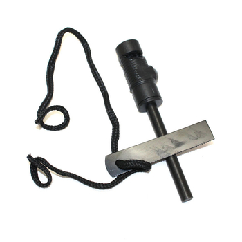 Unealtă de supraviețuire pentru exterior: trei în unu aprinzător de magneziu, fluier și busolă