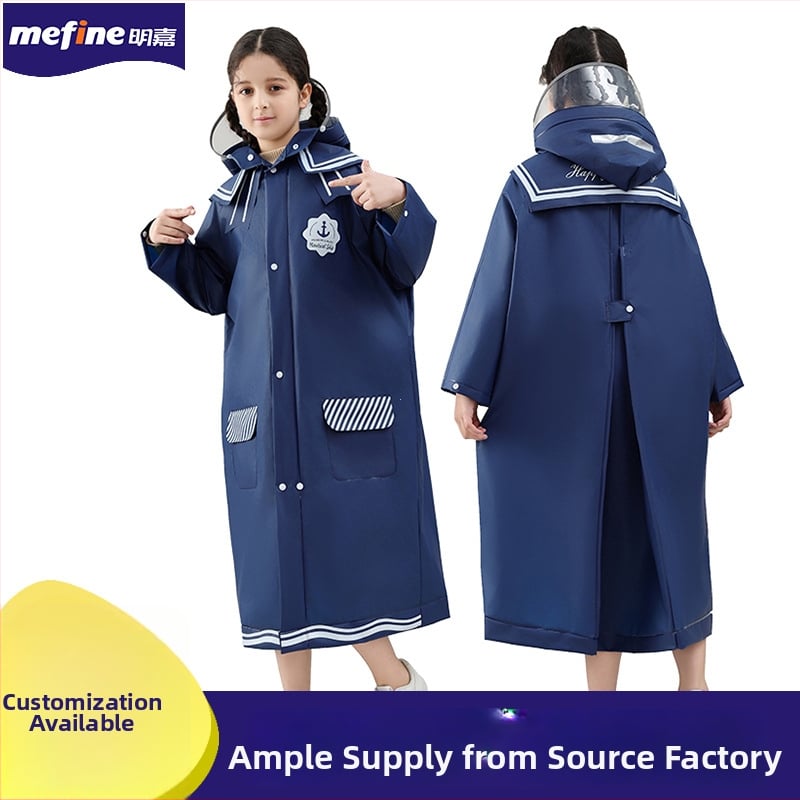 Poncho EVA pentru copii cu fermoar, stil militar, grosimea țesăturii 0,15 mm