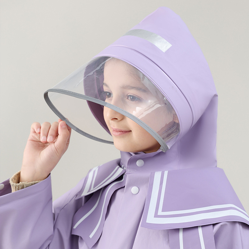 Poncho EVA pentru copii cu fermoar, stil militar, grosimea țesăturii 0,15 mm