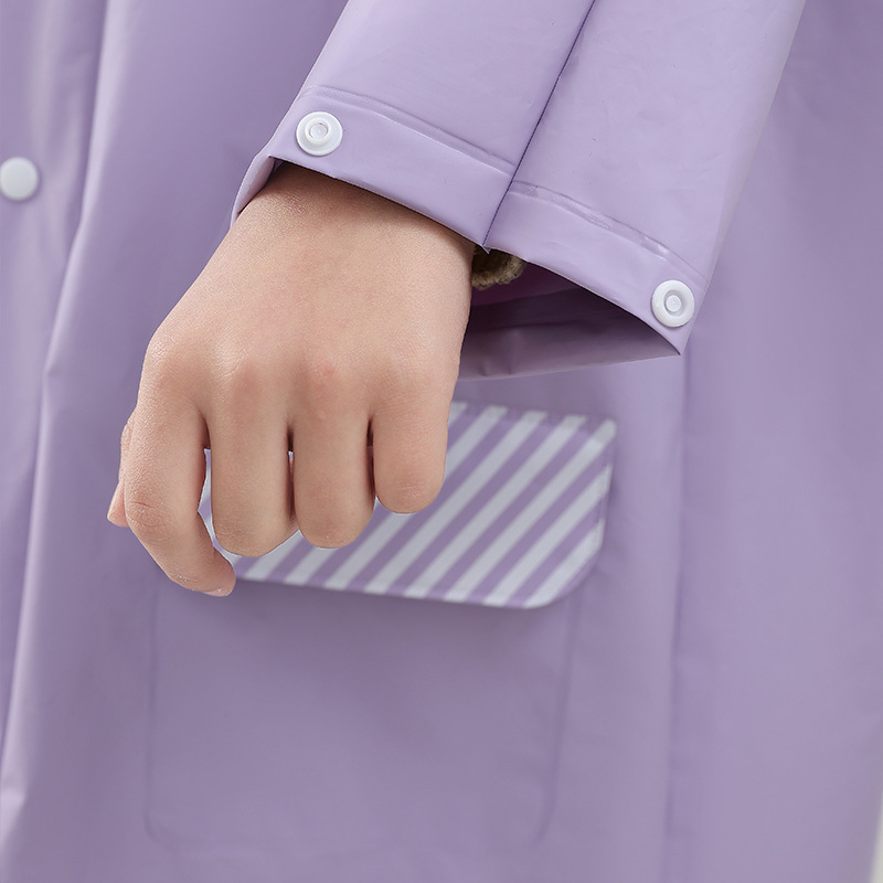 Poncho EVA pentru copii cu fermoar, stil militar, grosimea țesăturii 0,15 mm