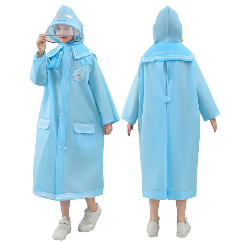 Poncho EVA pentru copii cu fermoar, stil militar, grosimea țesăturii 0,15 mm