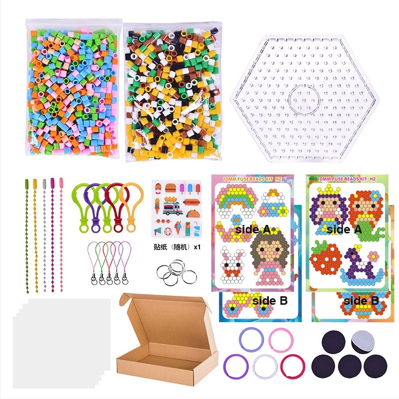 DIY Set Fuse Beads – PE material, puzzle plat, brand Child Saint, 4-6 ani, logo OEM