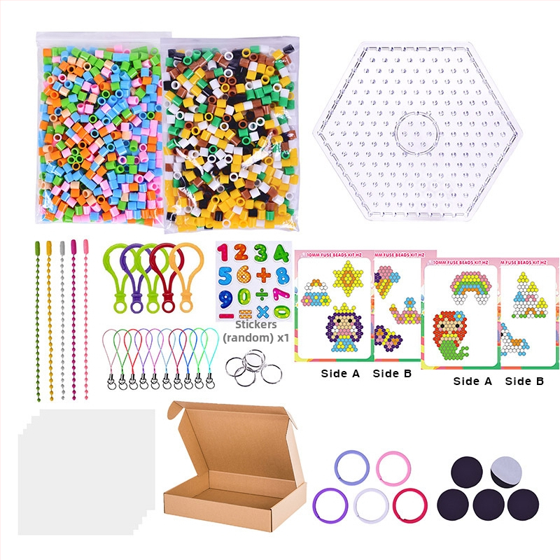 DIY Set Fuse Beads – PE material, puzzle plat, brand Child Saint, 4-6 ani, logo OEM