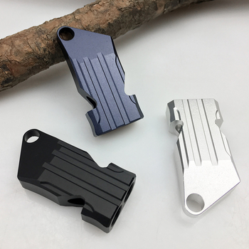 fluier de supraviețuire pentru exterior din aliaj de aluminiu, tuburi duble, frecvență înaltă, antrenament pentru animale de companie, pandantiv pentru chei