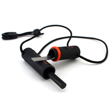 Foc de supraviețuire din magneziu cu fluier și busolă, diametru 2,3 cm, lungime 12,1 cm, greutate 85 g