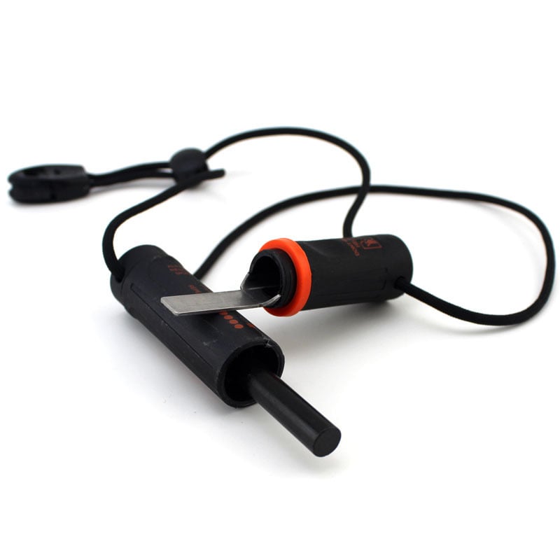 Foc de supraviețuire din magneziu cu fluier și busolă, diametru 2,3 cm, lungime 12,1 cm, greutate 85 g