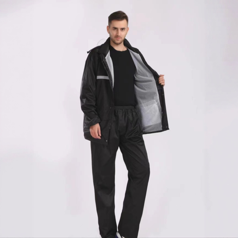 Poncho de ploaie pentru motocicletă, din pongee de primăvară, dublu strat, gros, reflectorizant, cu adeziv PVC