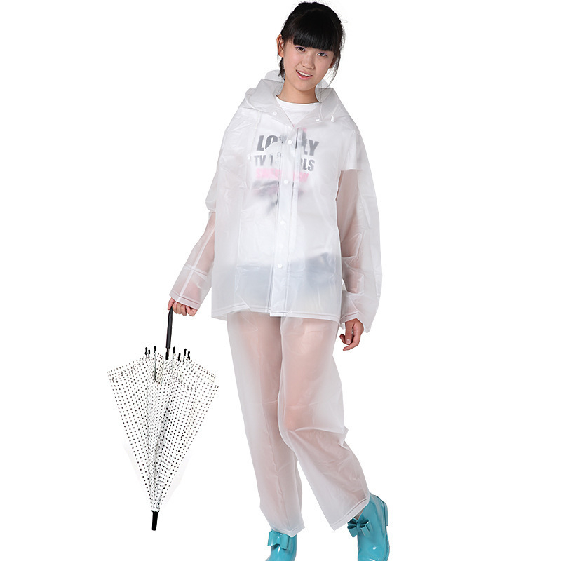 Poncho de ploaie EVA pentru adulți – pentru drumeții, țesătură EVA 0,15 mm, pentru o singură persoană, ușor, logo personalizat