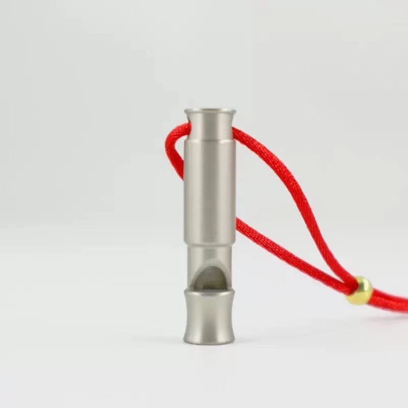 Túlélési síp, rozsdamentes acél, nagy hangerő, kültéri felszerelés túrázáshoz és kempingezéshez