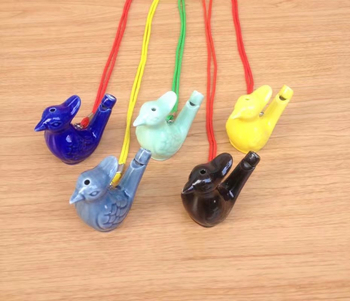 Svirka ptice vode na uzici, glazirana keramika, šarena glazura, prilagodljivo, marka Chuangzhan