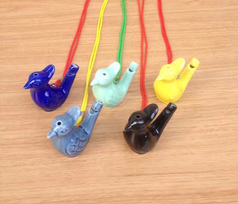 Svirka ptice vode na uzici, glazirana keramika, šarena glazura, prilagodljivo, marka Chuangzhan