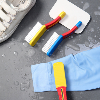 A cipőtisztító kefe puha műanyag sörtékkel, hosszú nyéllel, ruhák tisztítására, 400 darabos csomag, 50 g