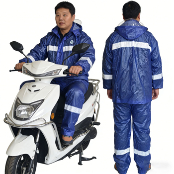 Motorkerékpár/E‑Bike esőkabát és nadrág szett, anti-viharos kialakítású, vastag PVC anyag, 20D, modell H-901, felnőtteknek